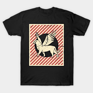 Retro Vintage Fantasy Griffin Poster T-Shirt